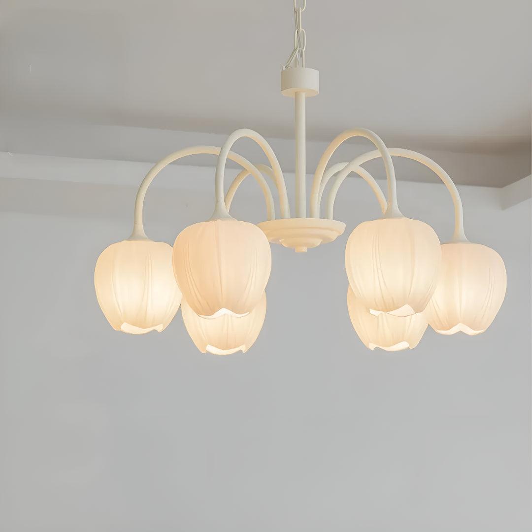 Modern Dining Room Chandelier with Tulip Flower Shade Design