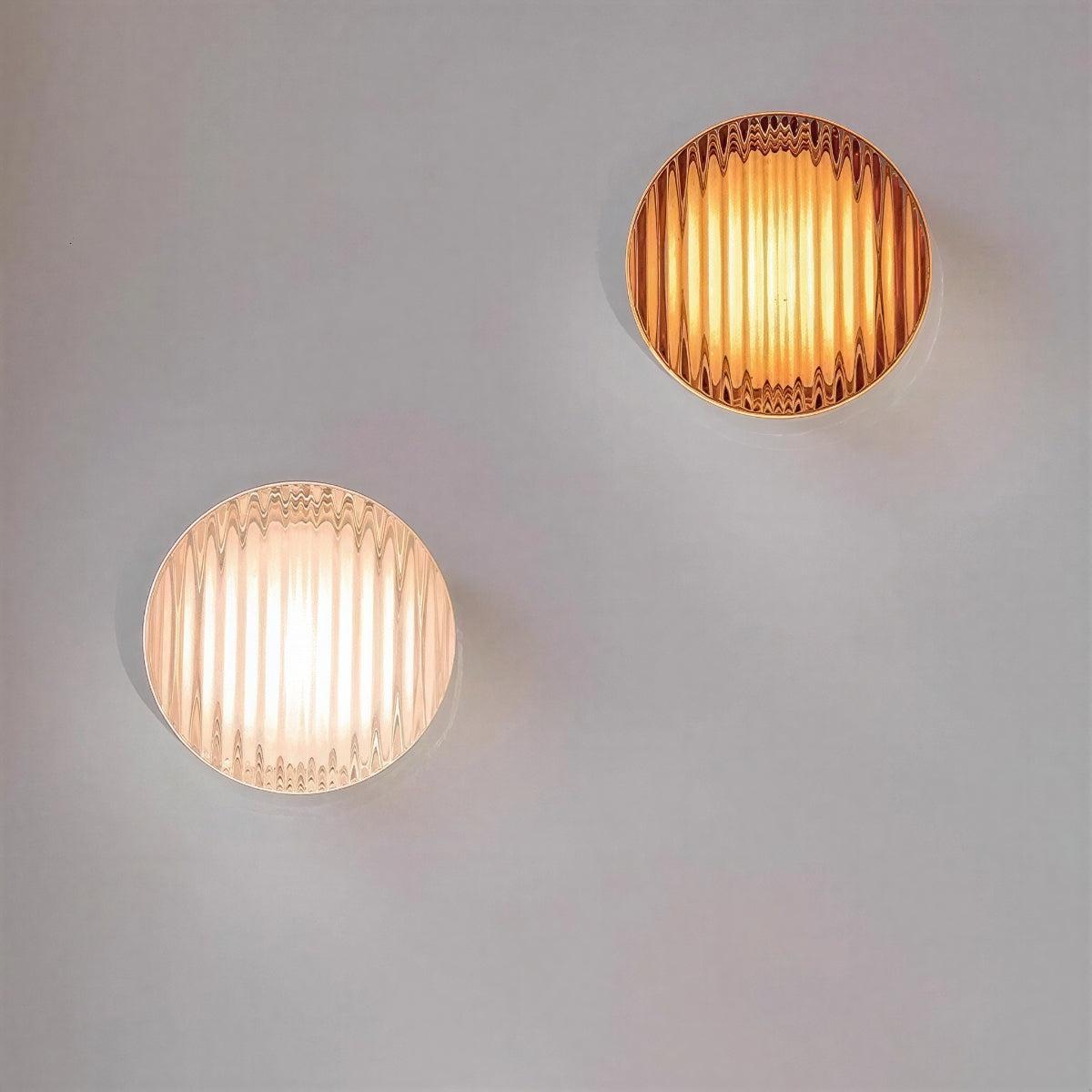 Modern Grated Wall Sconce Lighting With Ambient Glow