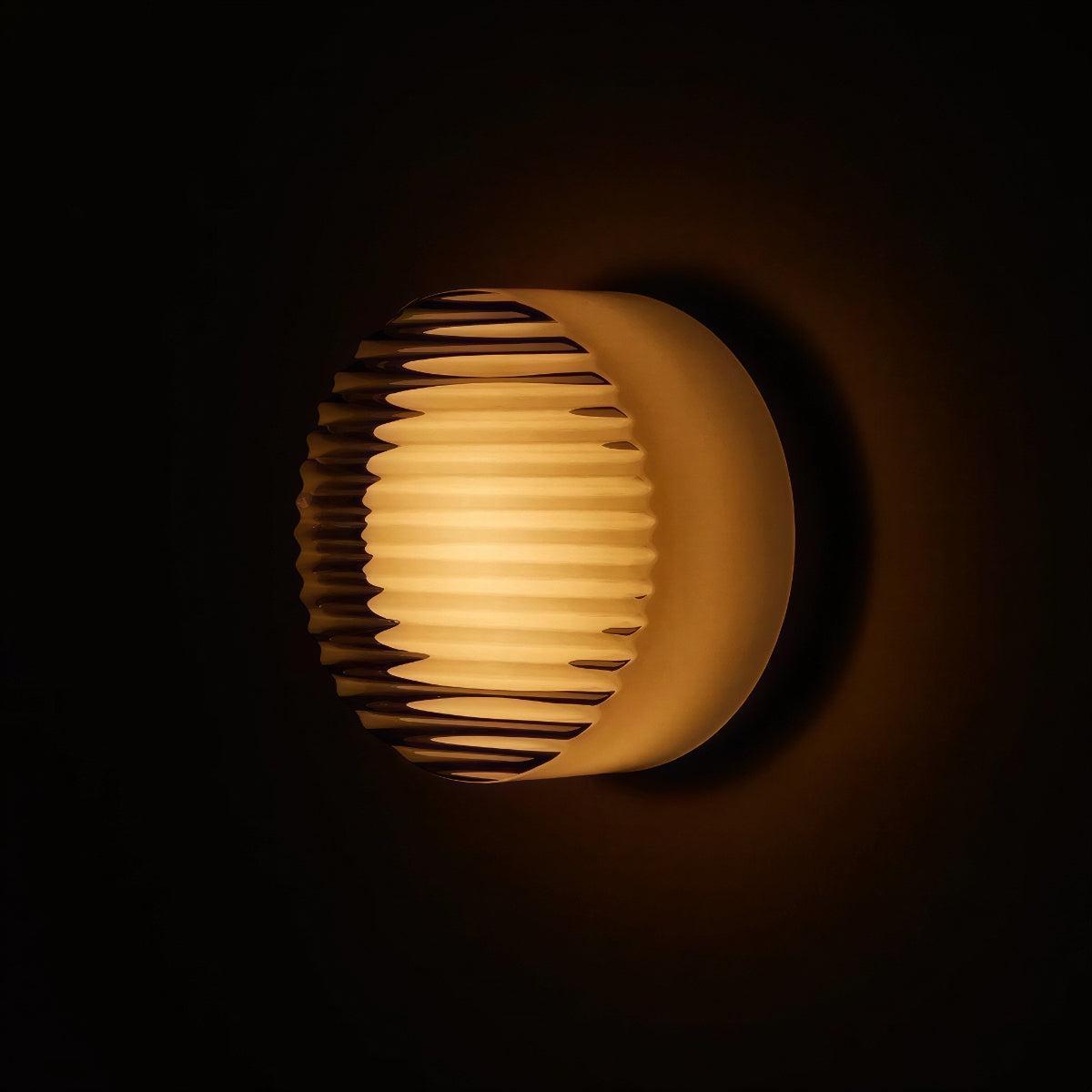 Modern Grated Wall Sconce Lighting With Ambient Glow