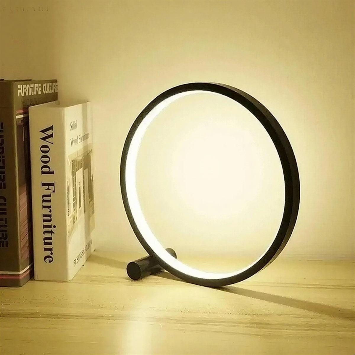 Modern Minimalist Desk Lamp Ring With Touch Control and Dimming