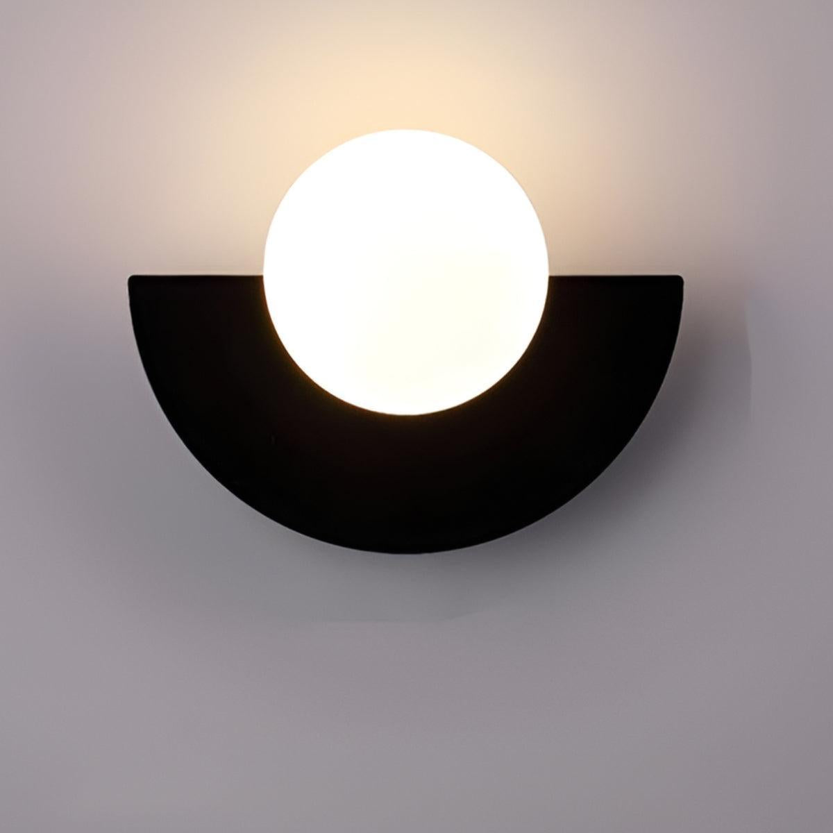 Modern Minimalist Wall Sconce Light With Crescent Bulb Design