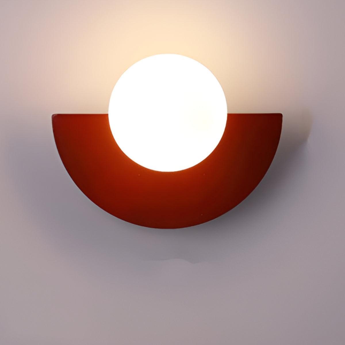 Modern Minimalist Wall Sconce Light With Crescent Bulb Design