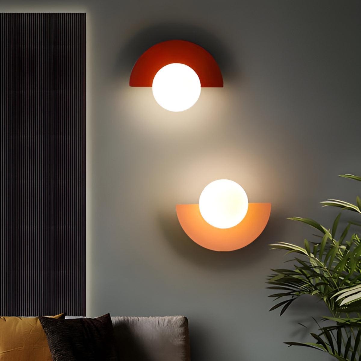 Modern Minimalist Wall Sconce Light With Crescent Bulb Design