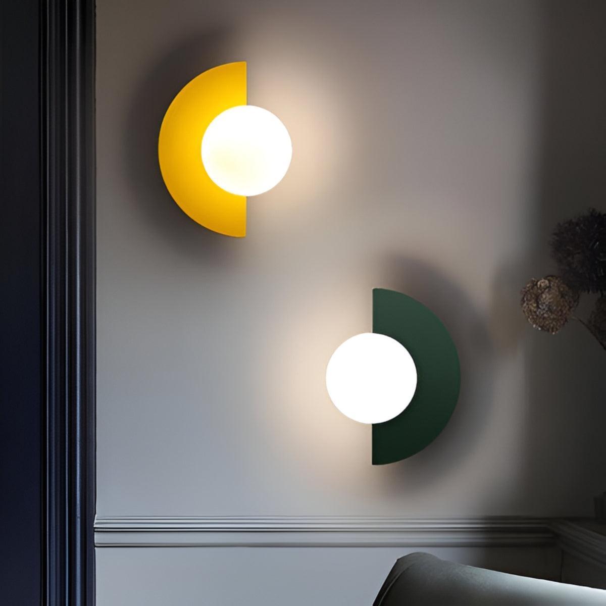 Modern Minimalist Wall Sconce Light With Crescent Bulb Design