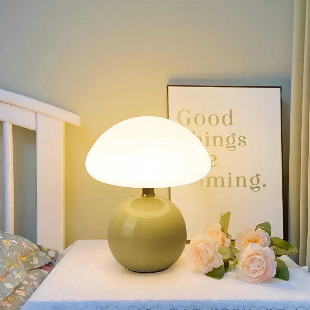 Modern Scandinavian Mushroom Cloud LED Desk and Table Lamp With 3 Modes