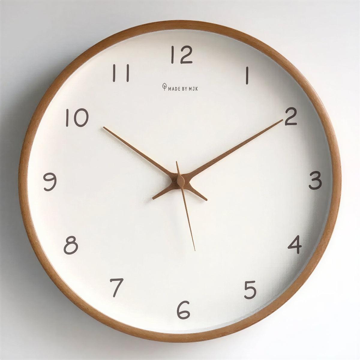 Modern Silent Wooden Analog Wall Clock