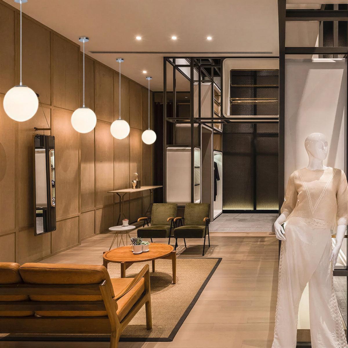 Modern Simple Globe Pendant Light for Restaurants