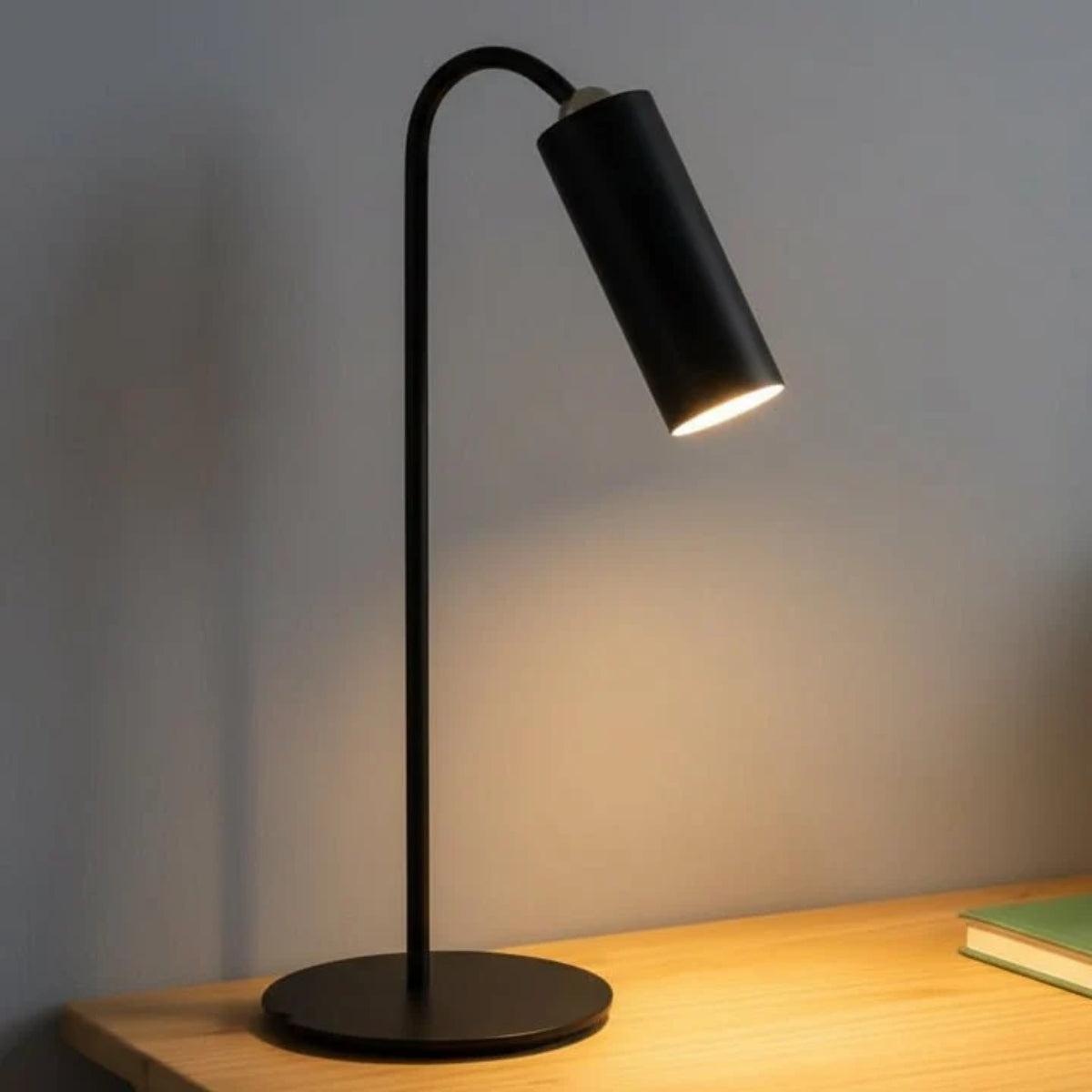 Modern Slim Cordless Battery Operated Table Lamp With Reading Light for Desk