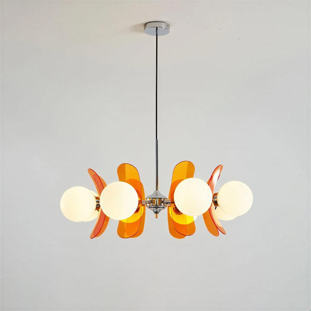 Modern Sputnik Chandelier Light With Glass Globe Shades