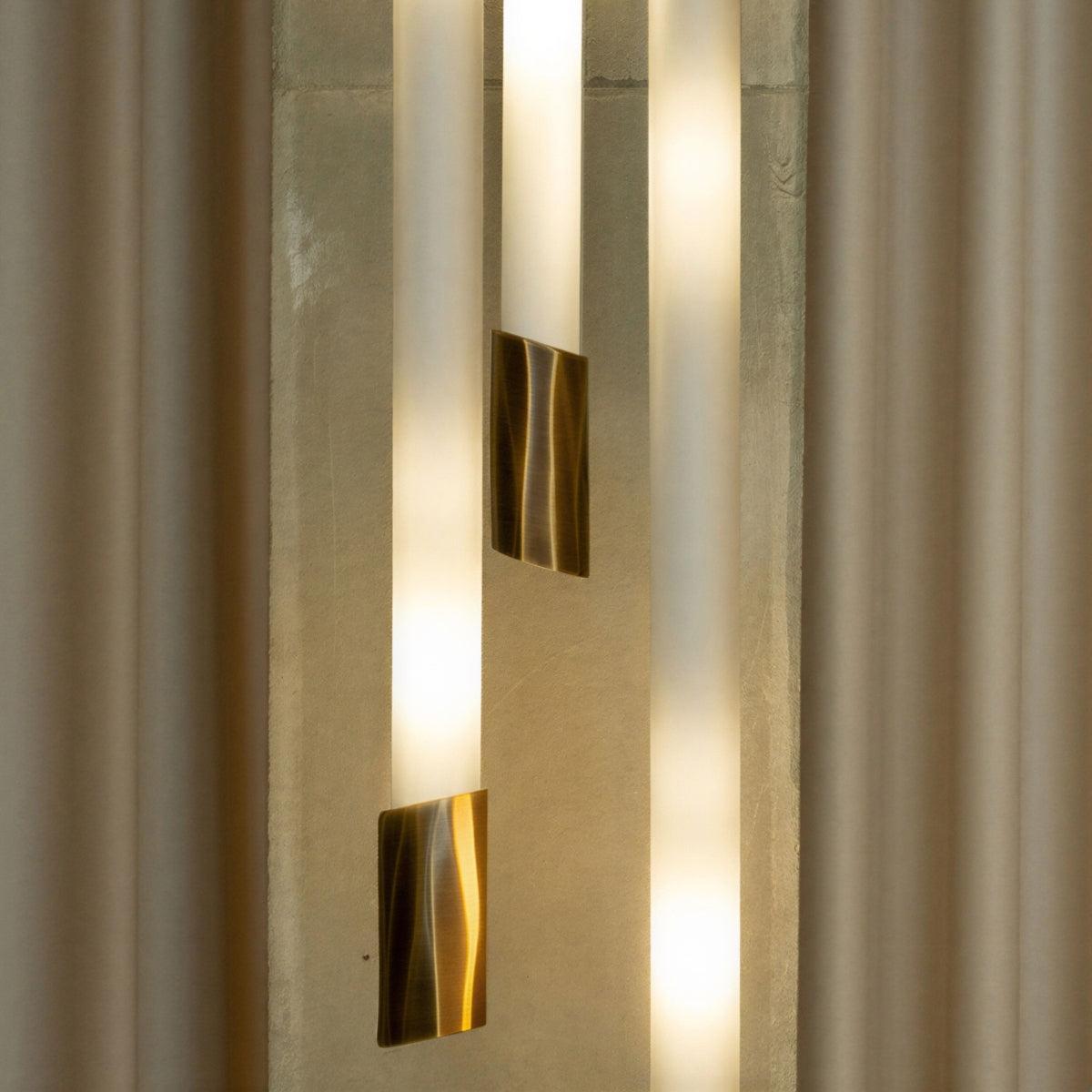 Modern Staircase Hanging Chandelier Light With Dimmable Vertical Tube Design
