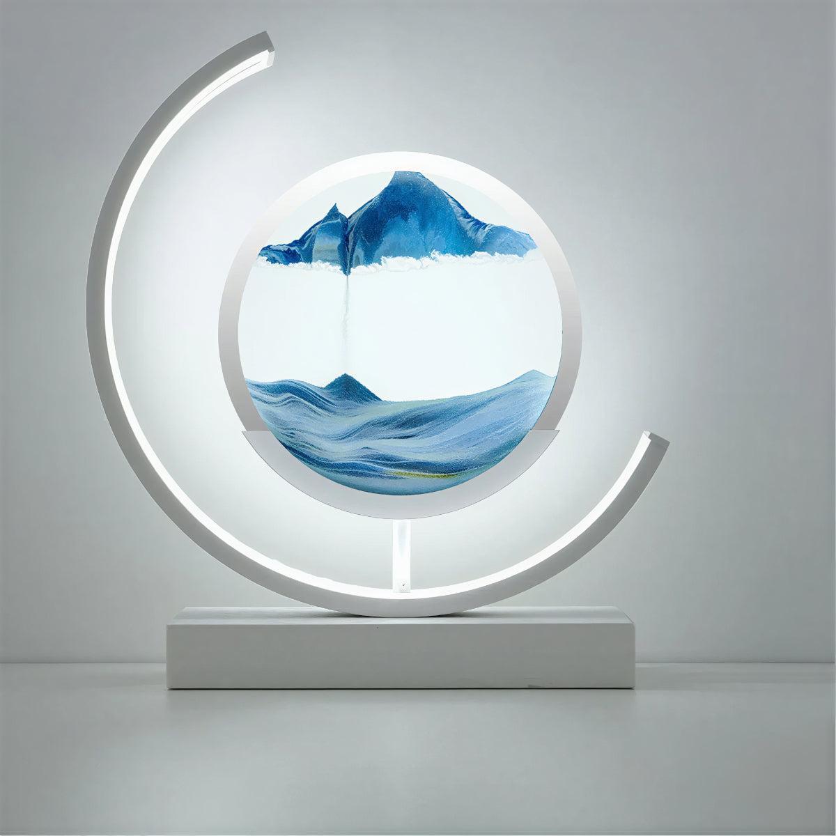 Modern Table Lamp With Dynamic Moving Sand Art
