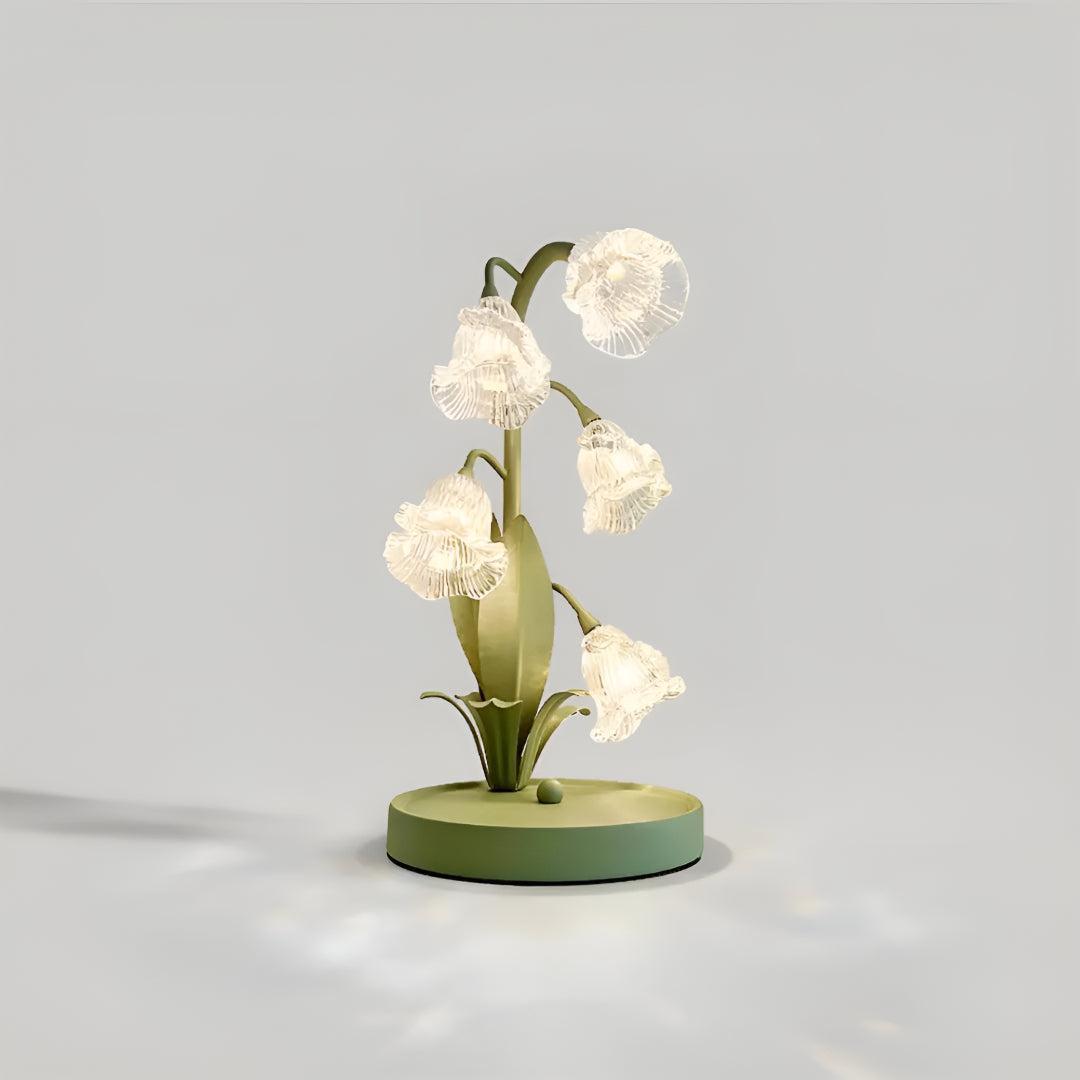 Modern Table Lamp With Flower Glass Shades