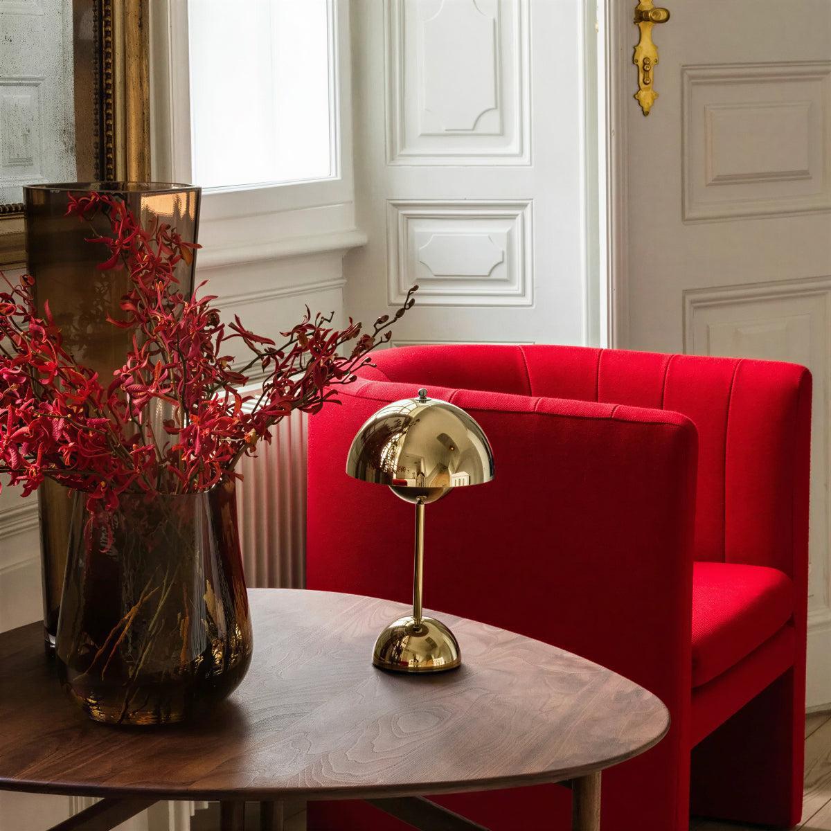Mushroom Styled Cordless Table Lamp with Touch Control and Adjustable Brightness