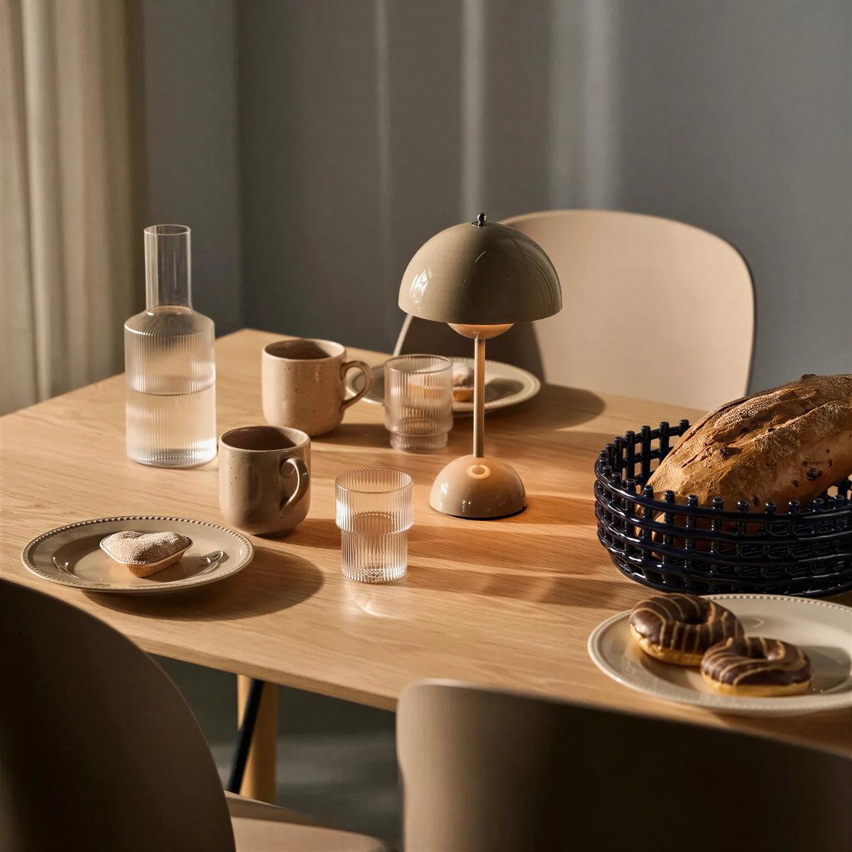 Mushroom Styled Cordless Table Lamp with Touch Control and Adjustable Brightness