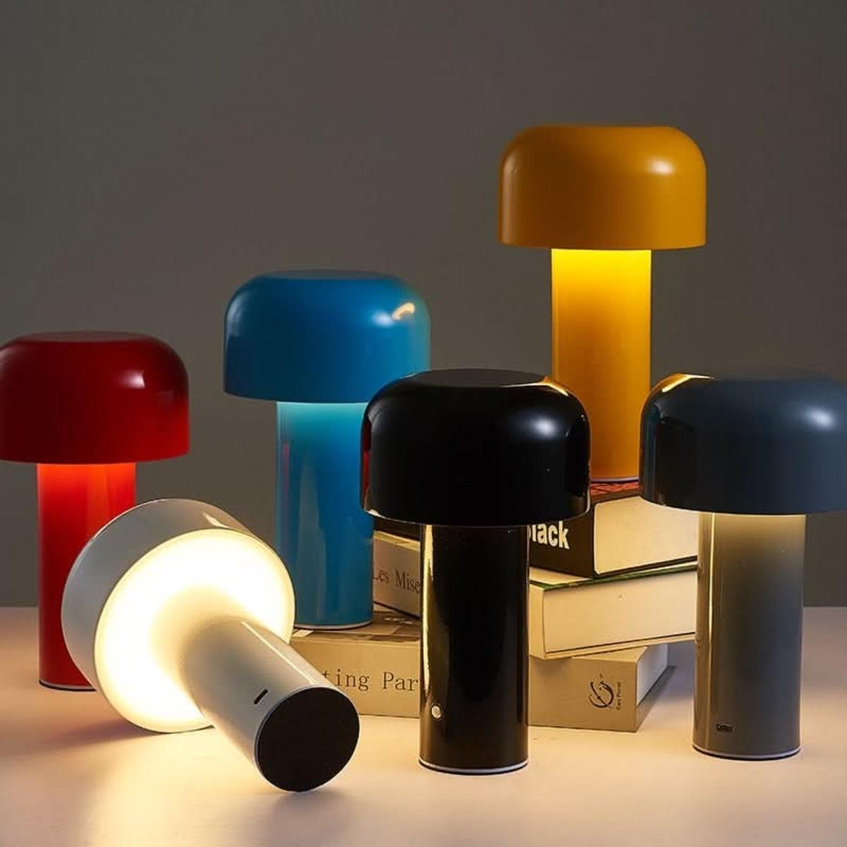 Mushroom Table Lamp With Cordless Rechargeable Design