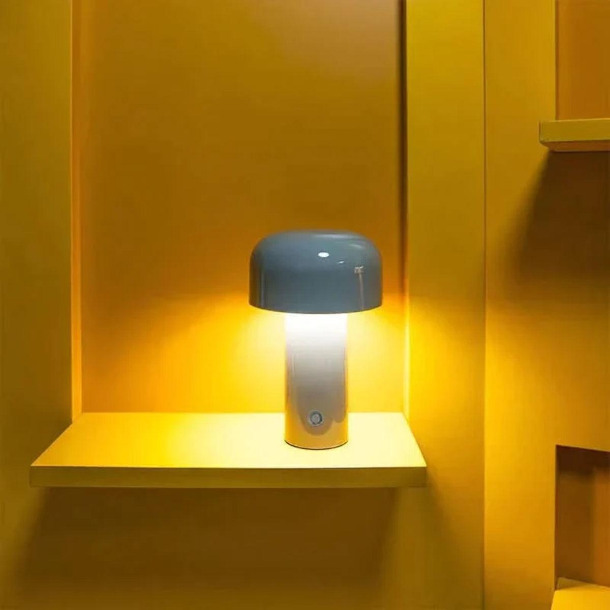 Mushroom Table Lamp With Cordless Rechargeable Design