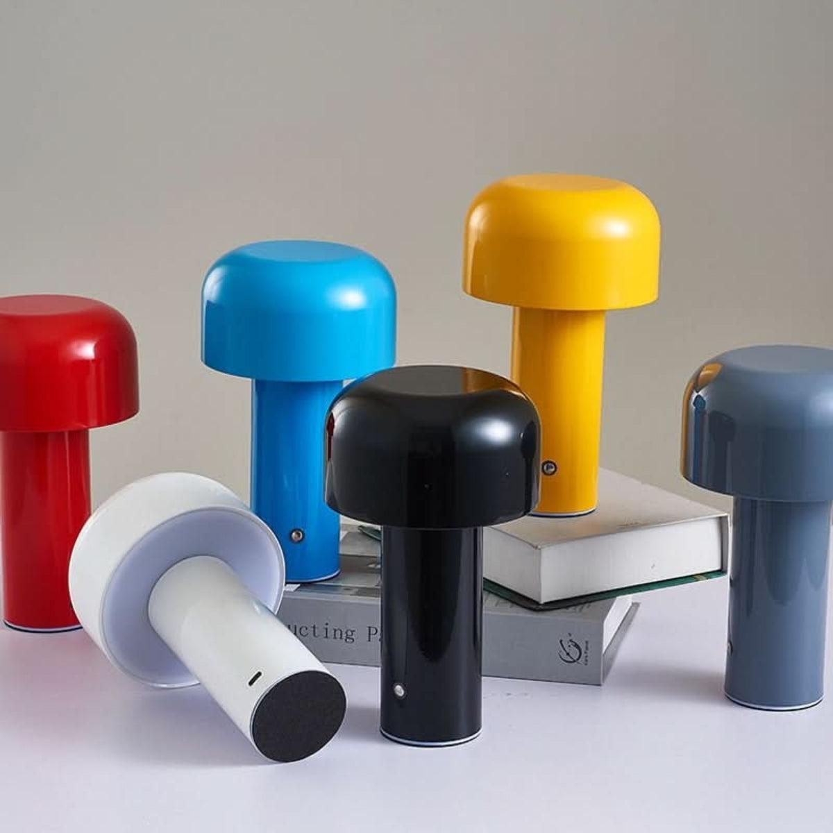 Mushroom Table Lamp With Cordless Rechargeable Design