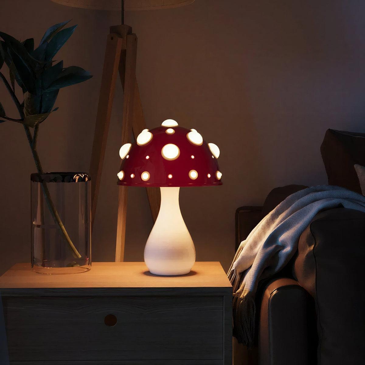 Mushroom Table Lamp With Warm Ambient Glow