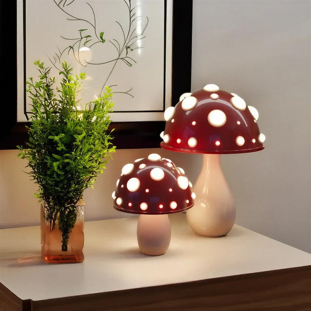 Mushroom Table Lamp With Warm Ambient Glow