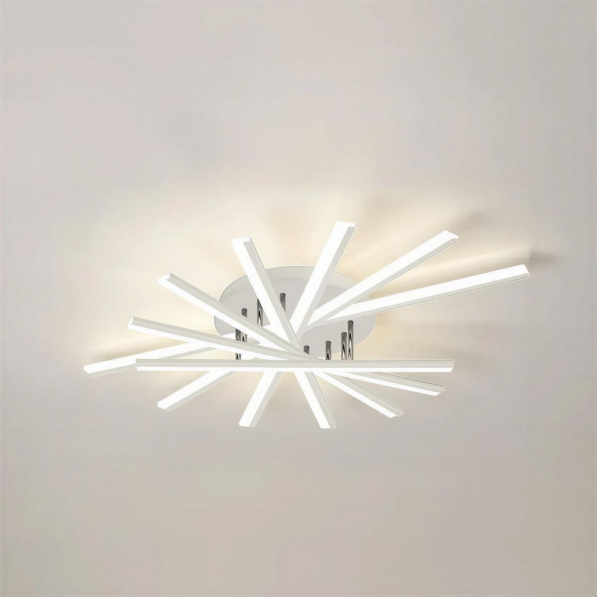 Nordic Minimalist Modern Ceiling Light Flush Mount Fixture With Starburst Design