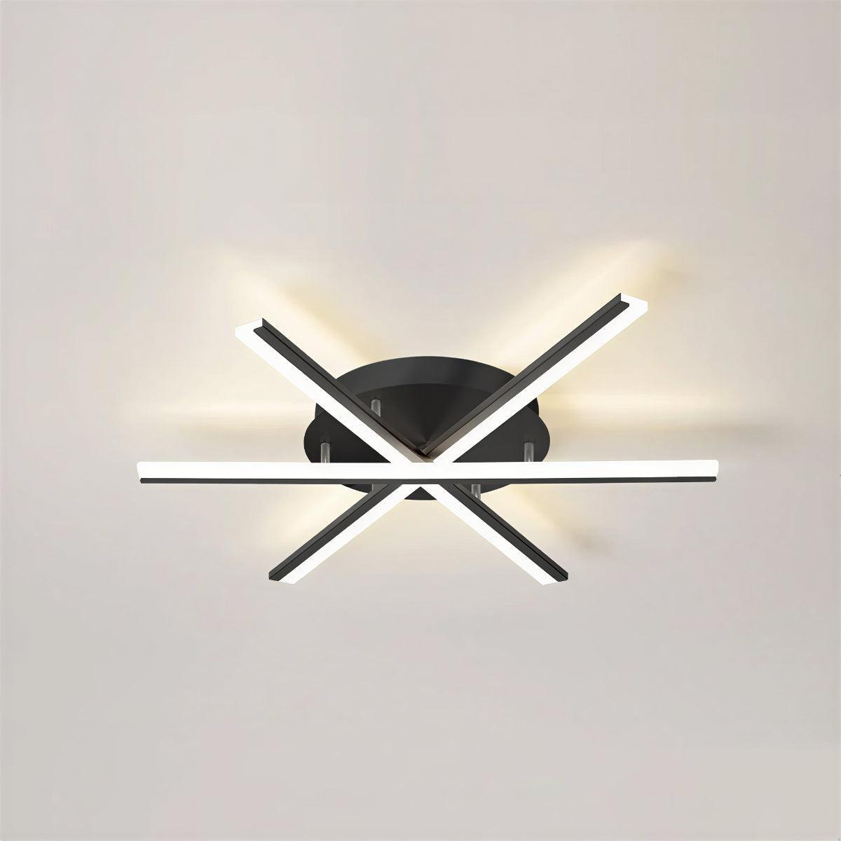 Nordic Minimalist Modern Ceiling Light Flush Mount Fixture With Starburst Design