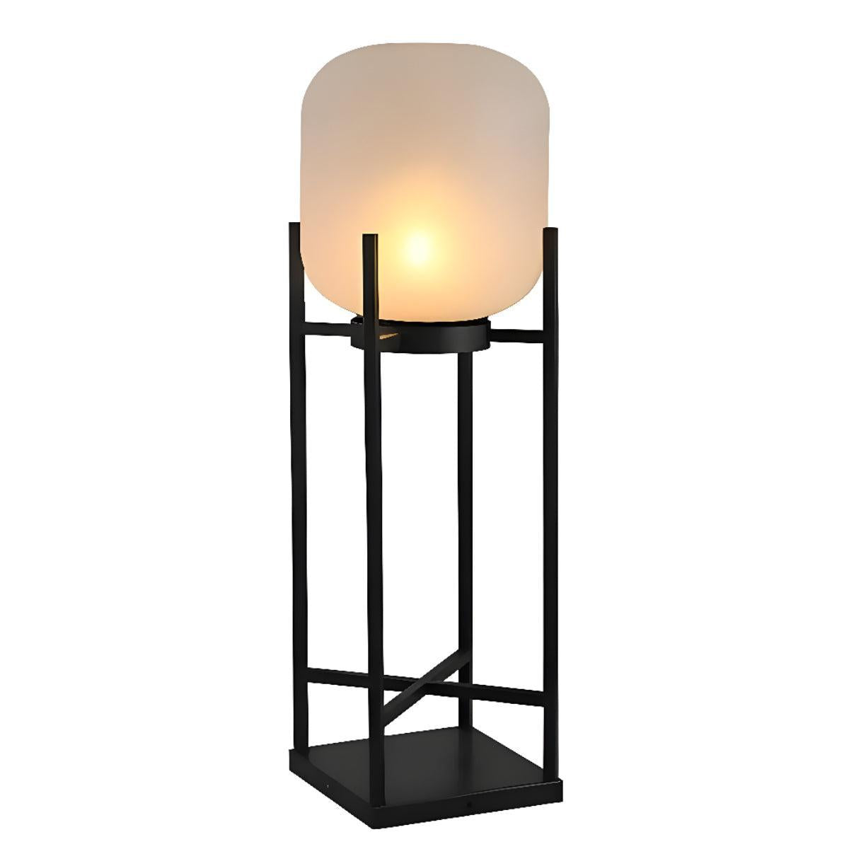 Outdoor Floor Lamp With Lantern Design