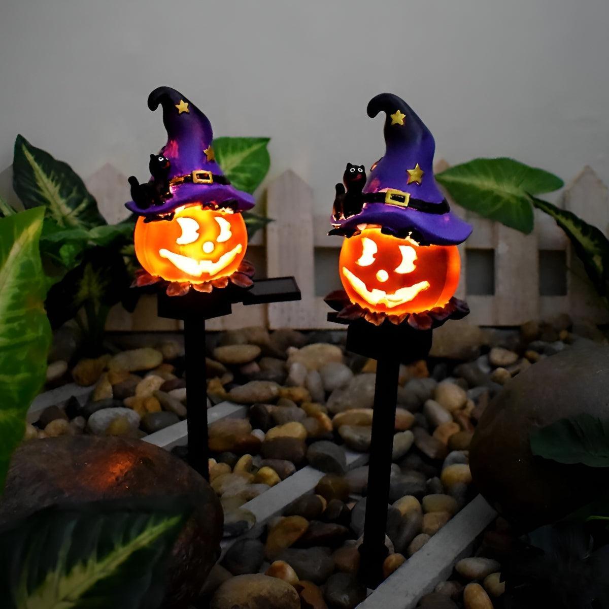 Outdoor Halloween Pumpkin Decorations Solar Pathway Lights