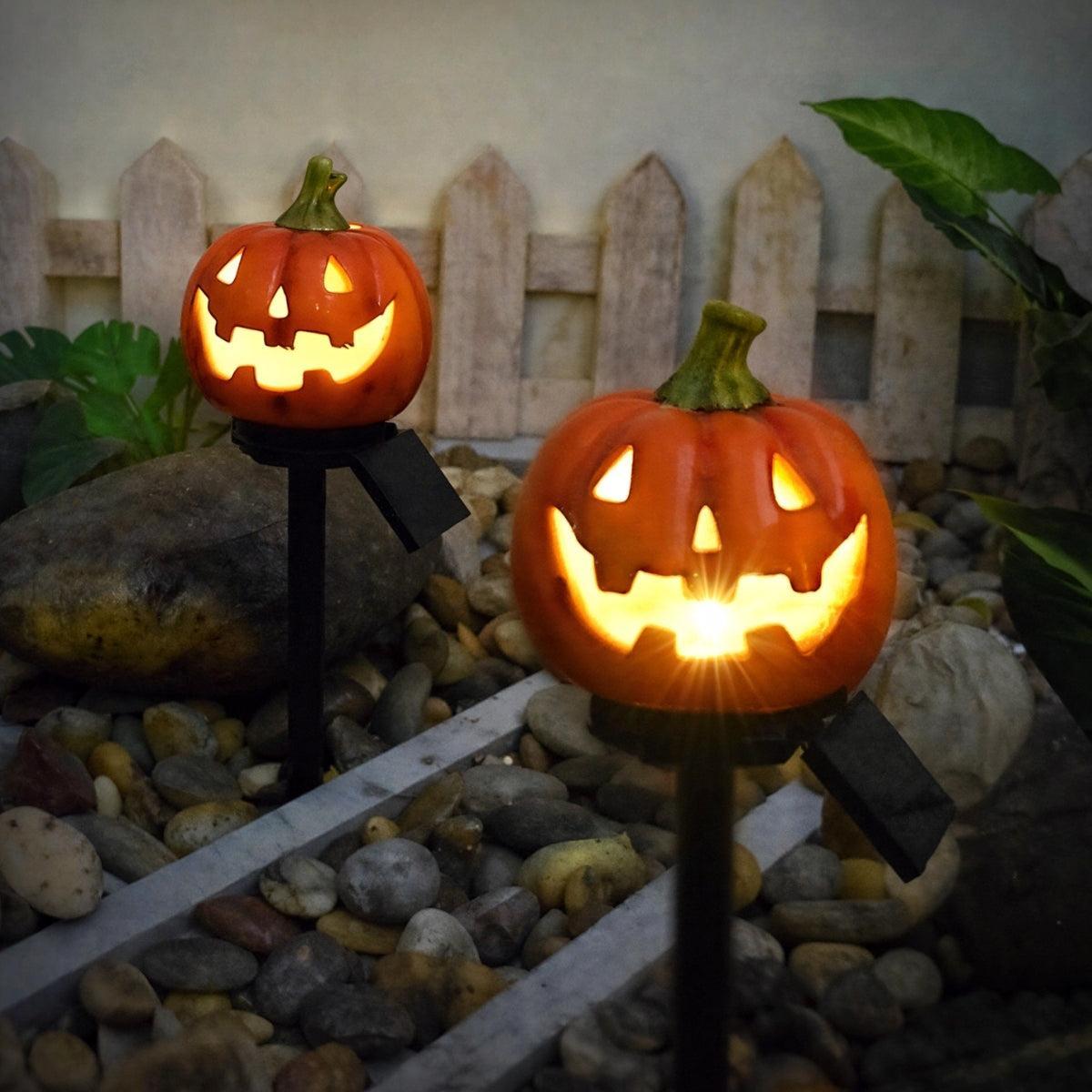Outdoor Halloween Pumpkin Decorations Solar Pathway Lights