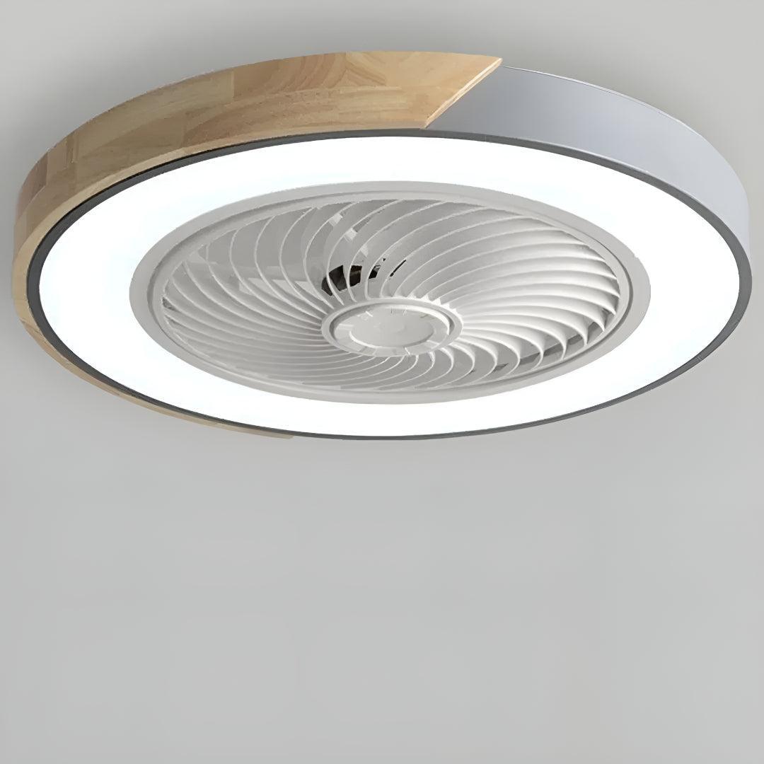 Quiet Semi Flush Mount Ceiling Fan Light with Remote Control