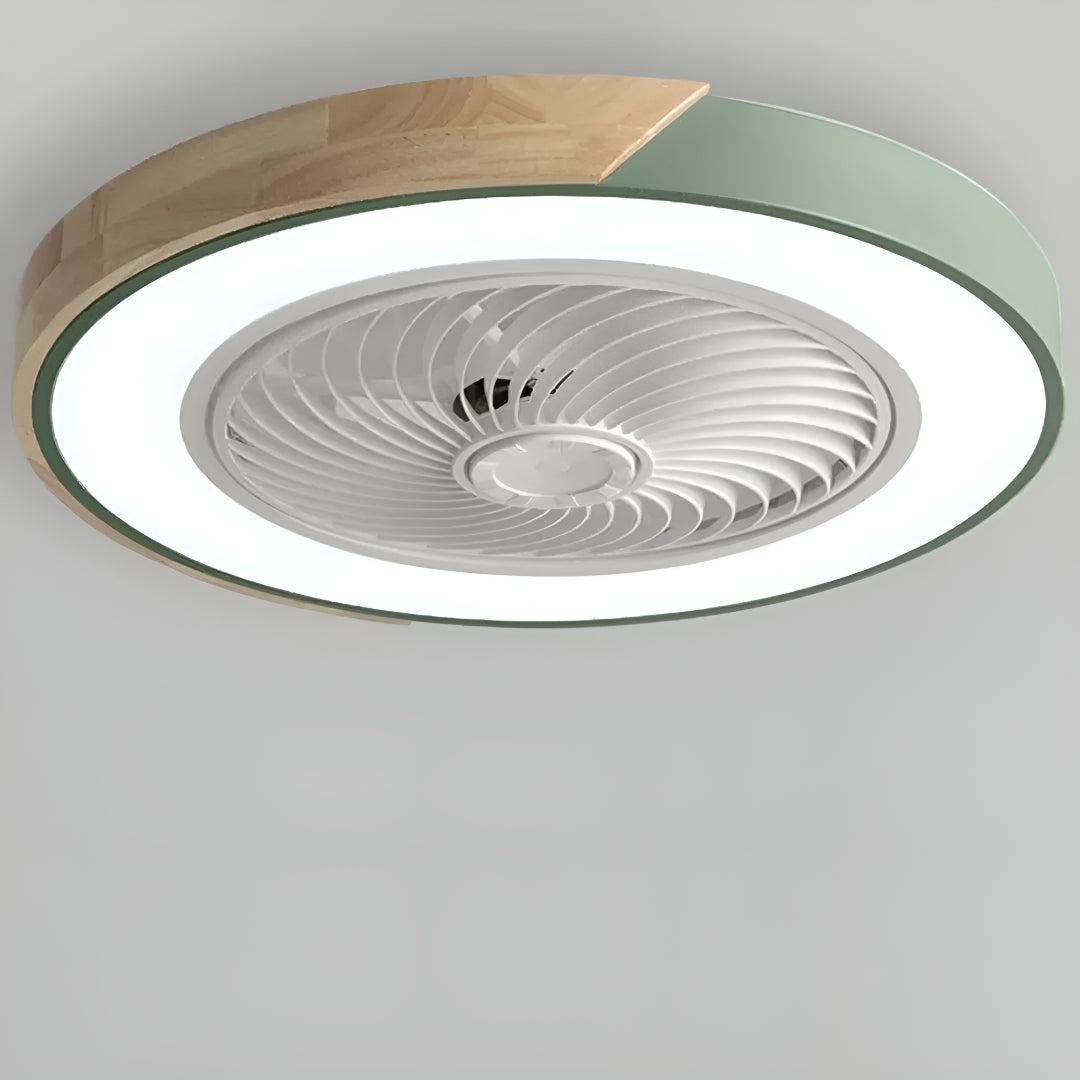 Quiet Semi Flush Mount Ceiling Fan Light with Remote Control