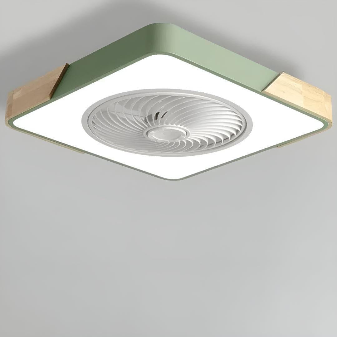 Quiet Semi Flush Mount Ceiling Fan Light with Remote Control