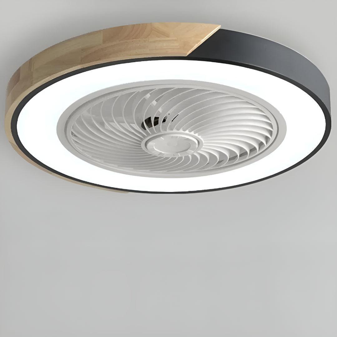 Quiet Semi Flush Mount Ceiling Fan Light with Remote Control