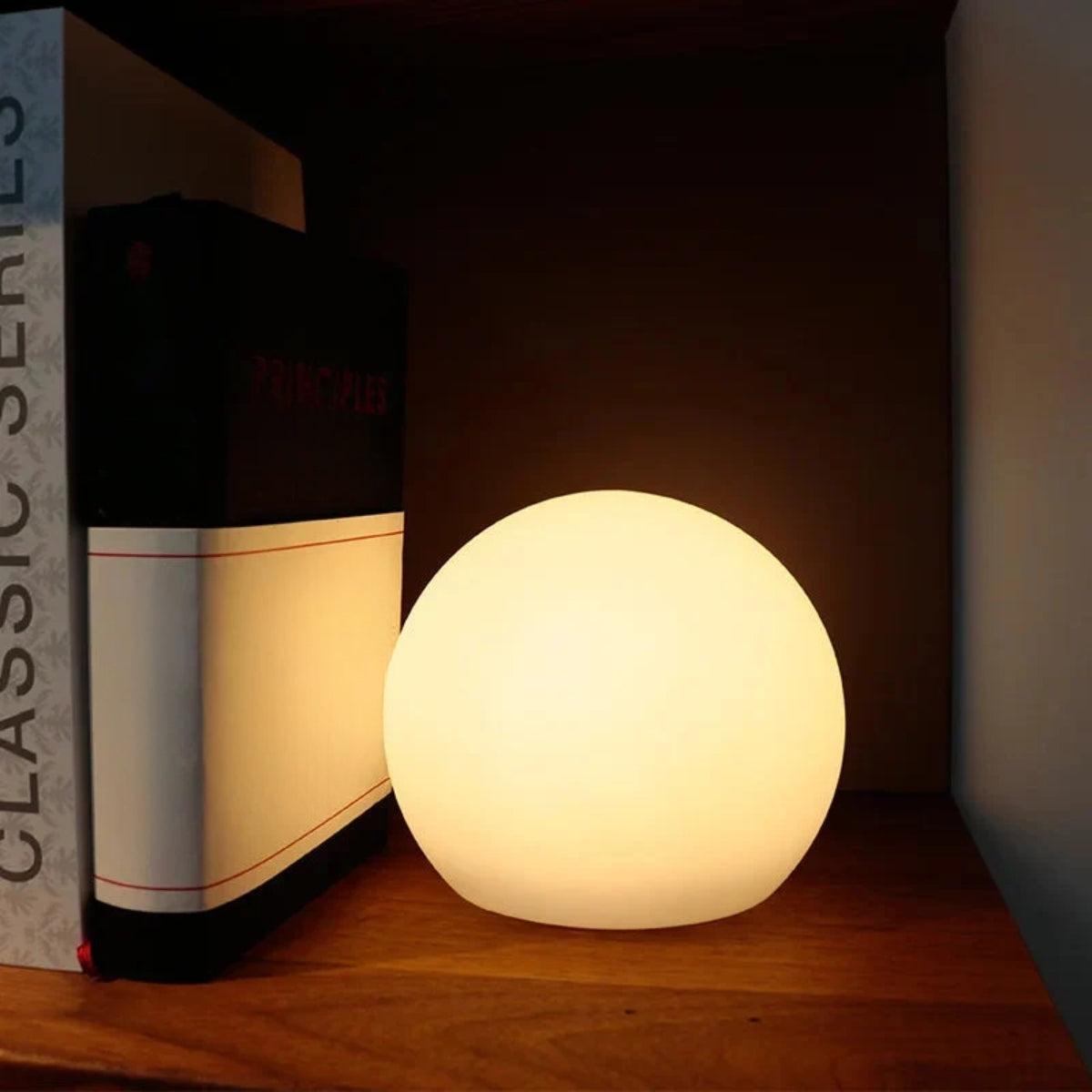 Rechargeable Cordless Globe Table Lamp With Adjustable Brightness Control
