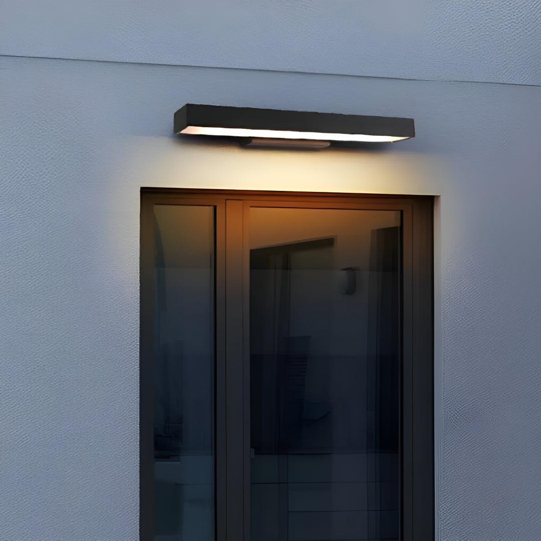 Rectangular Outdoor Wall Light With Motion Sensor For Entrances