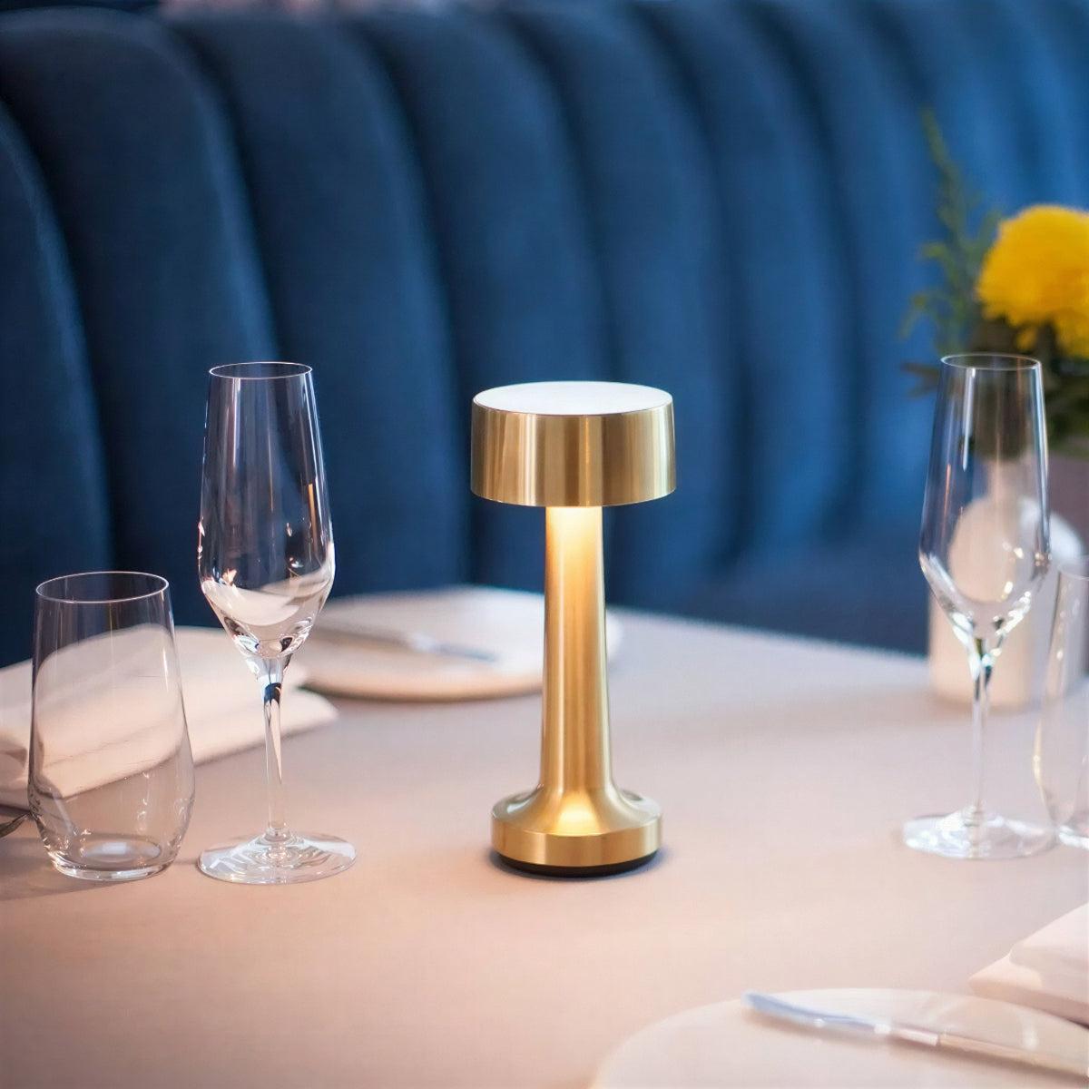 Restaurant Cordless Rechargeable Table Lamp With Touch Dimming