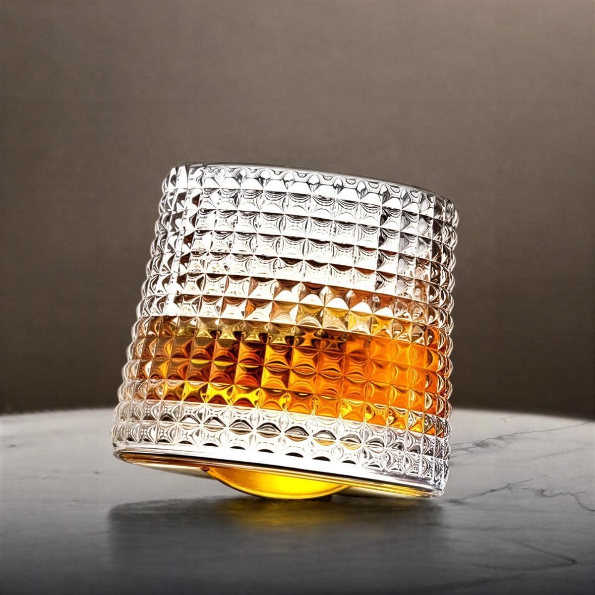 Rocking Japanese Whiskey Glass With Spinning Aerating Base