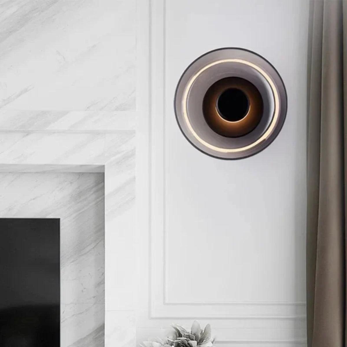 Round Glass Shade Wall Sconce Fixture For Modern Homes