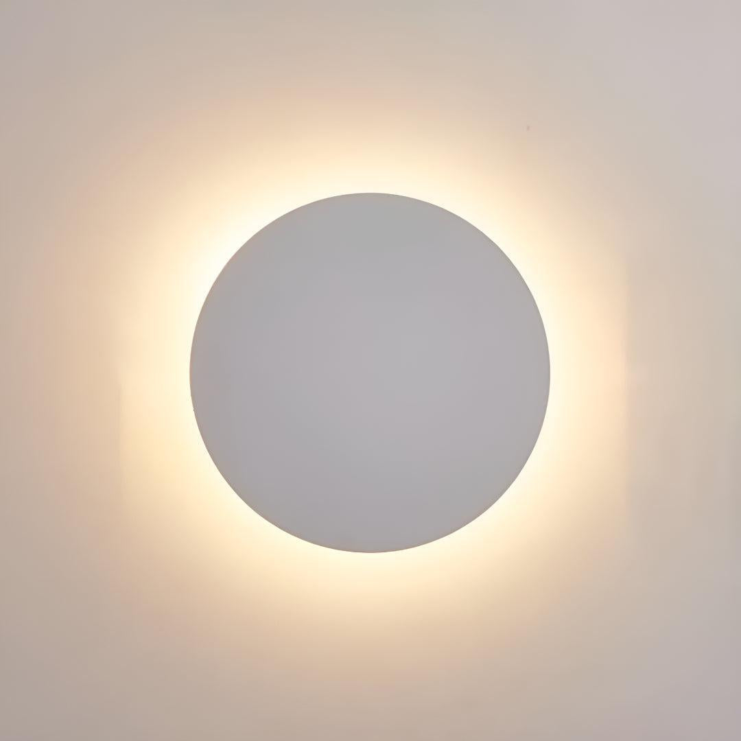 Round Metal LED Wall Mounted Light with Ambient Glow