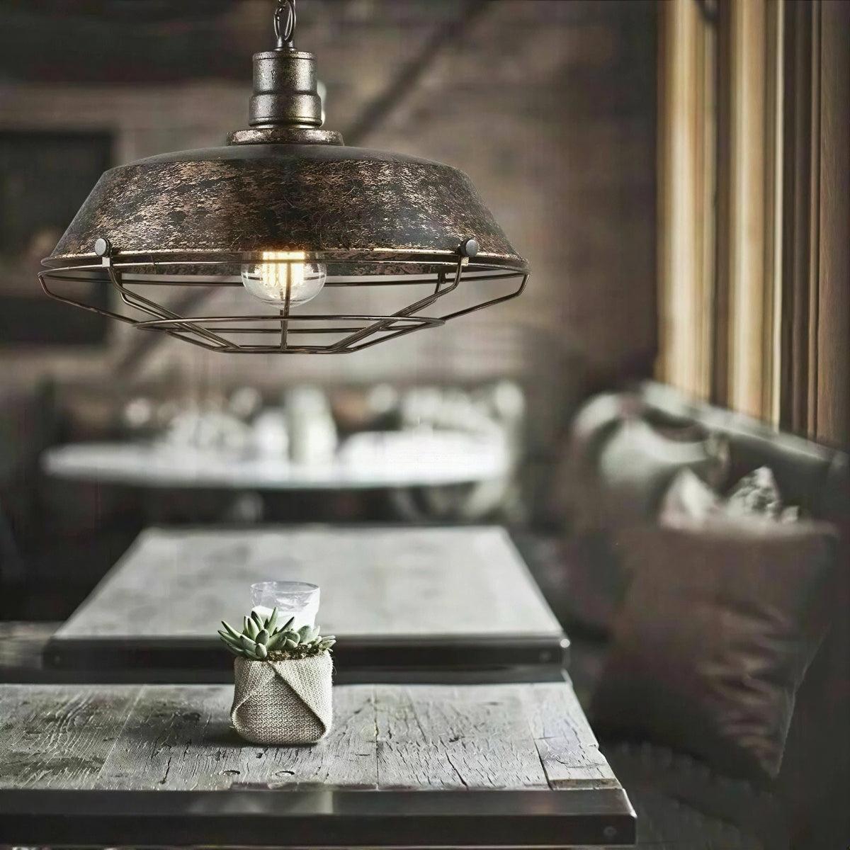 Rustic Industrial Pendant Lighting for Dining Room and Kitchen Island