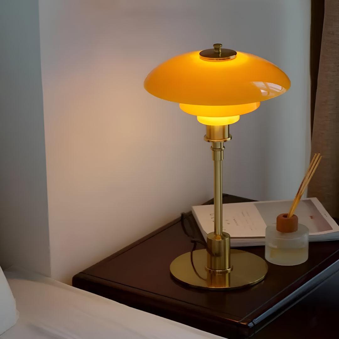 Scandinavian Modern Bedside Table Lamp With Warm LED Glow