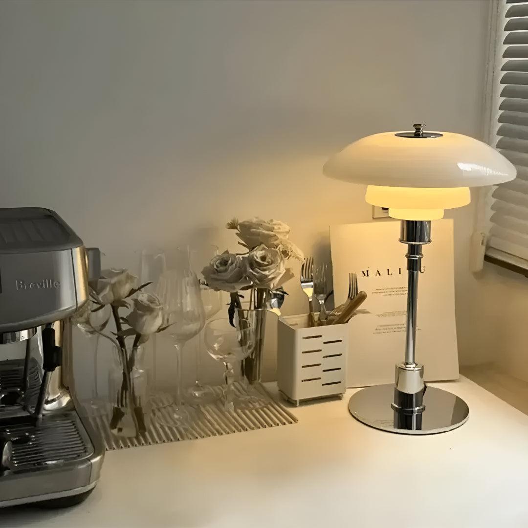 Scandinavian Modern Bedside Table Lamp With Warm LED Glow