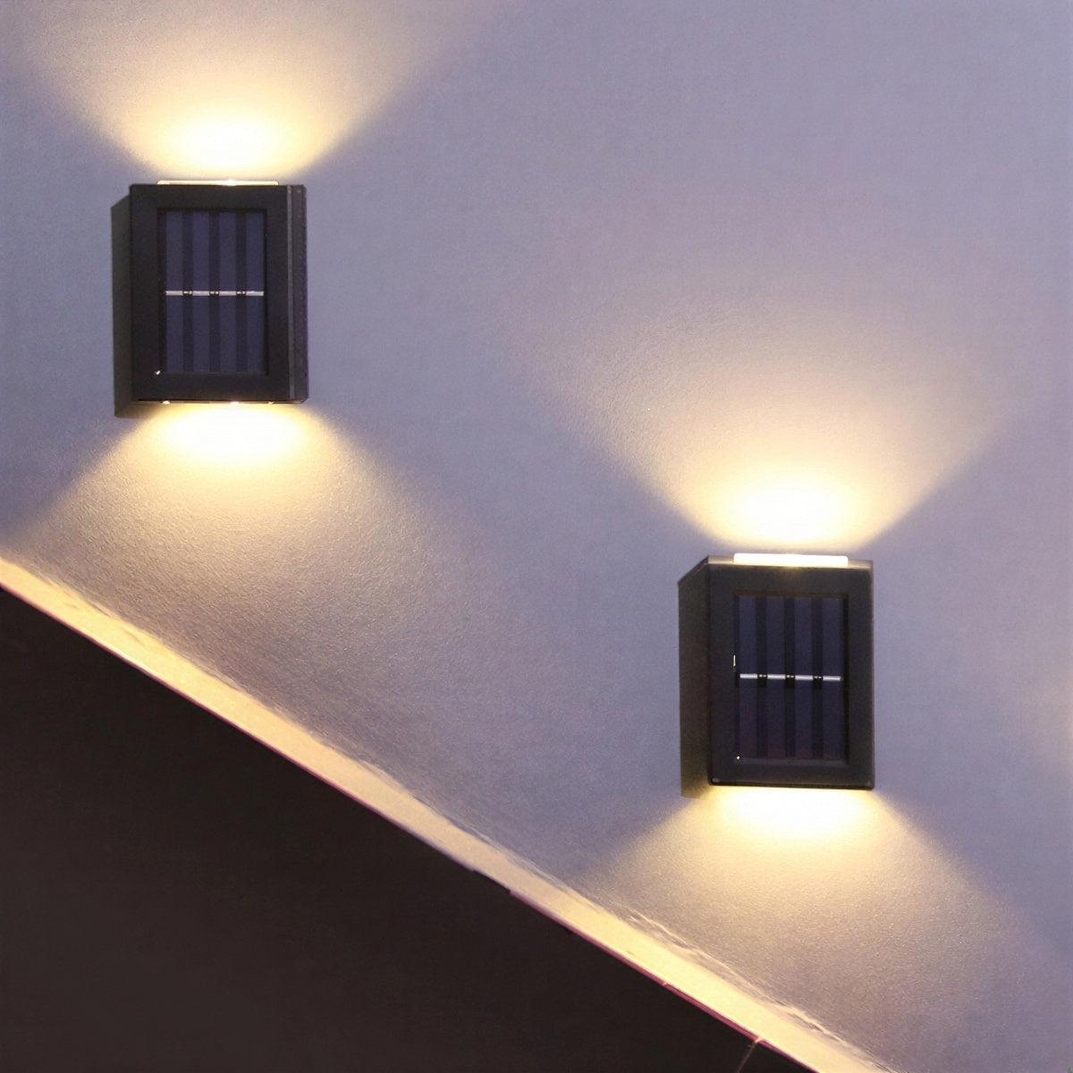 Solar Fence Lights For Outdoor Backyard Garden