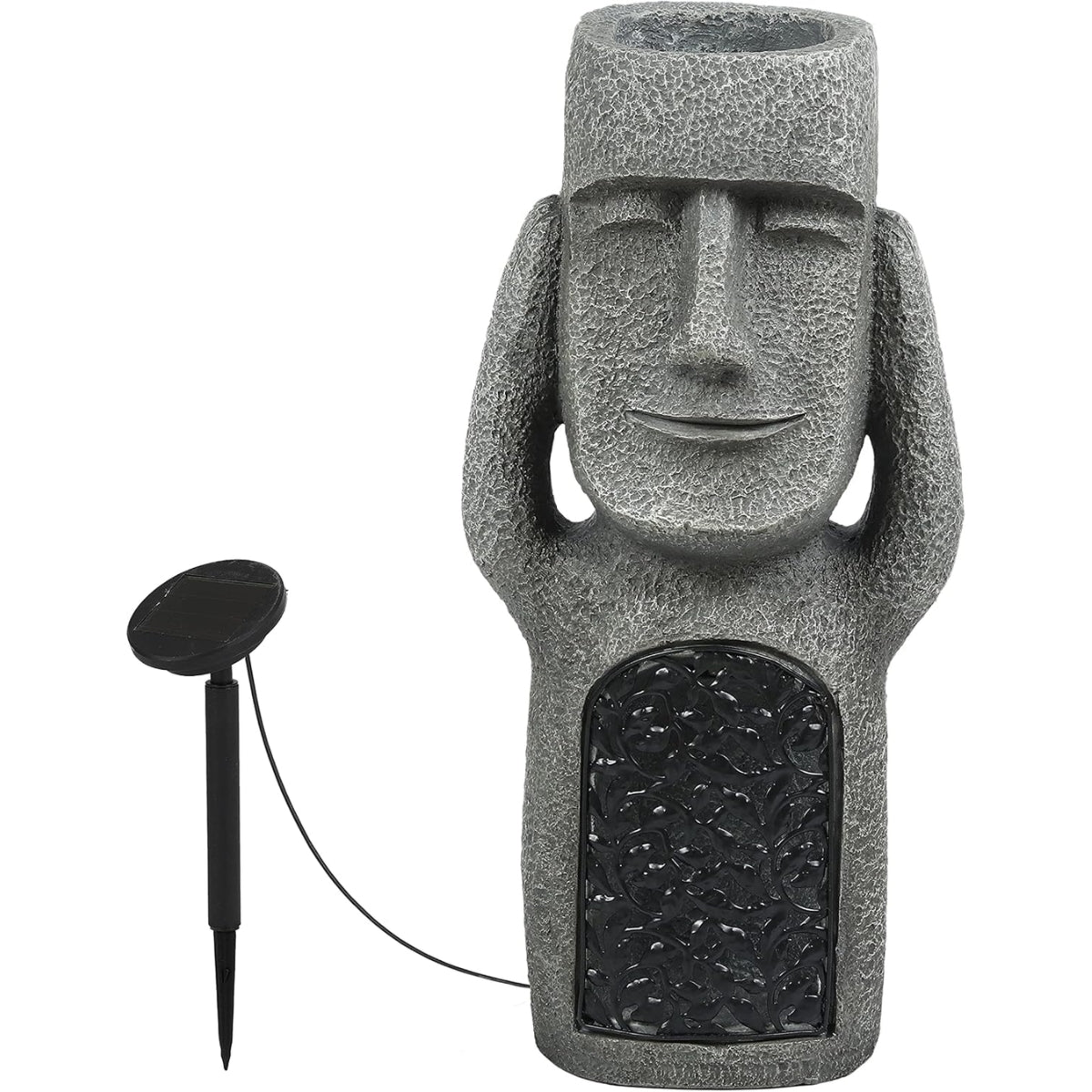 Solar Powered Easter Island Statue Yard Lights For Outdoor Gardens