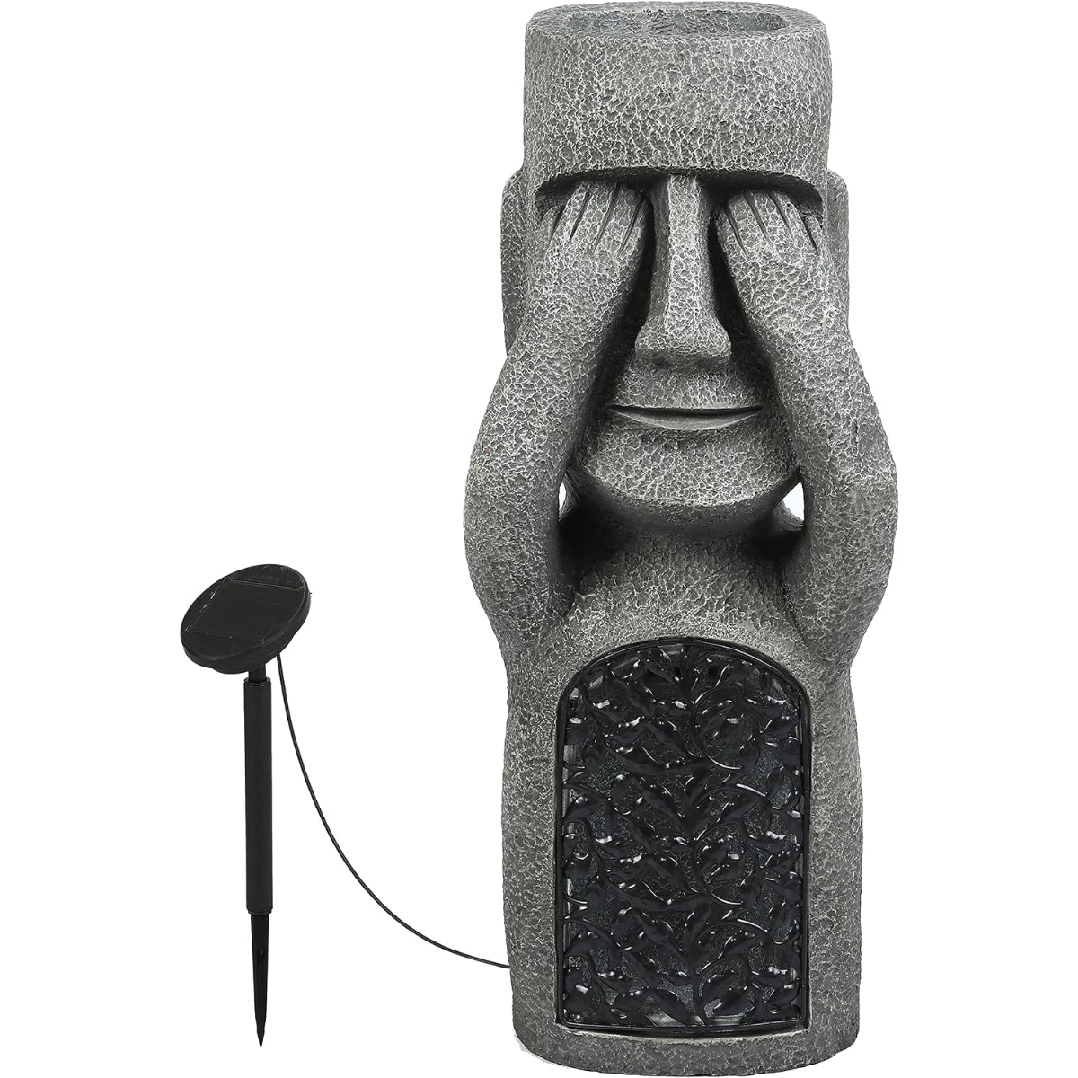 Solar Powered Easter Island Statue Yard Lights For Outdoor Gardens