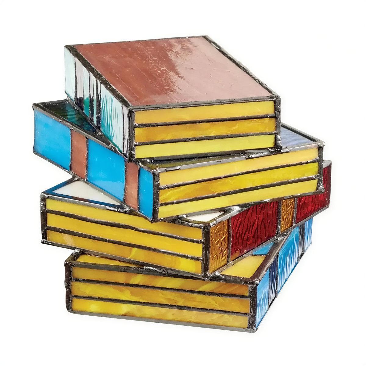 Stained Acrylic Book Lamp for Nightstand