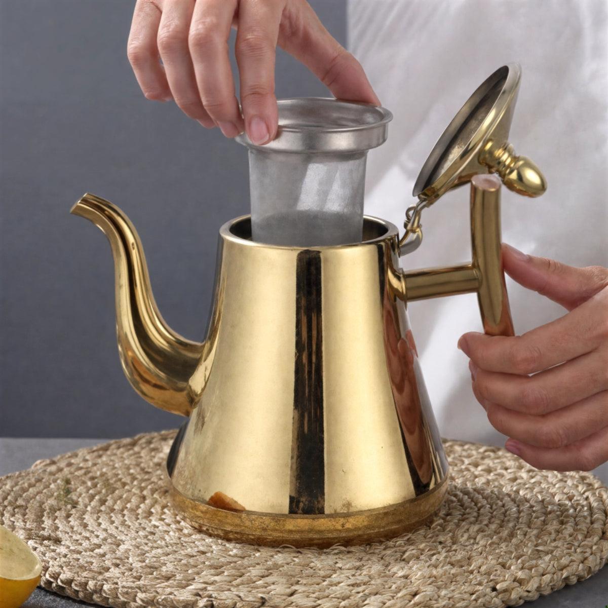 Stovetop Induction Tea Kettle With Built-In Filter For Water Boiling