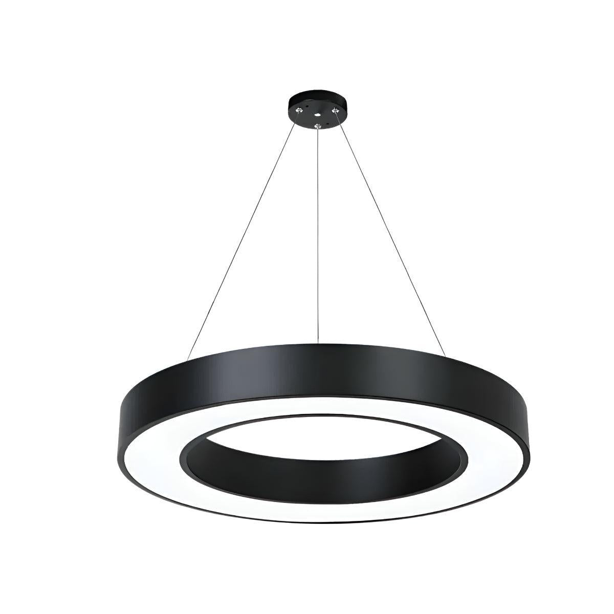 Suspended Circular Pendant Light With Round Ring For Office Ceiling