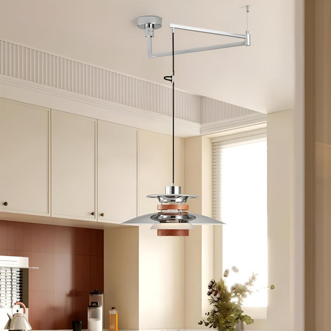 Swing Arm Hanging Dining Room Pendant Light Fixture