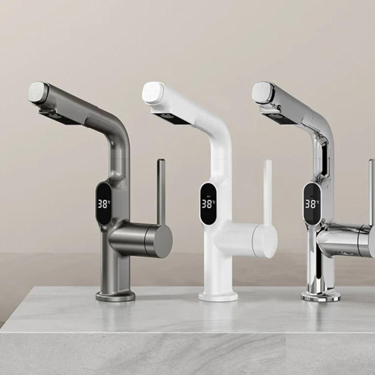Touch Sensor Kitchen Faucet With Temperature Display