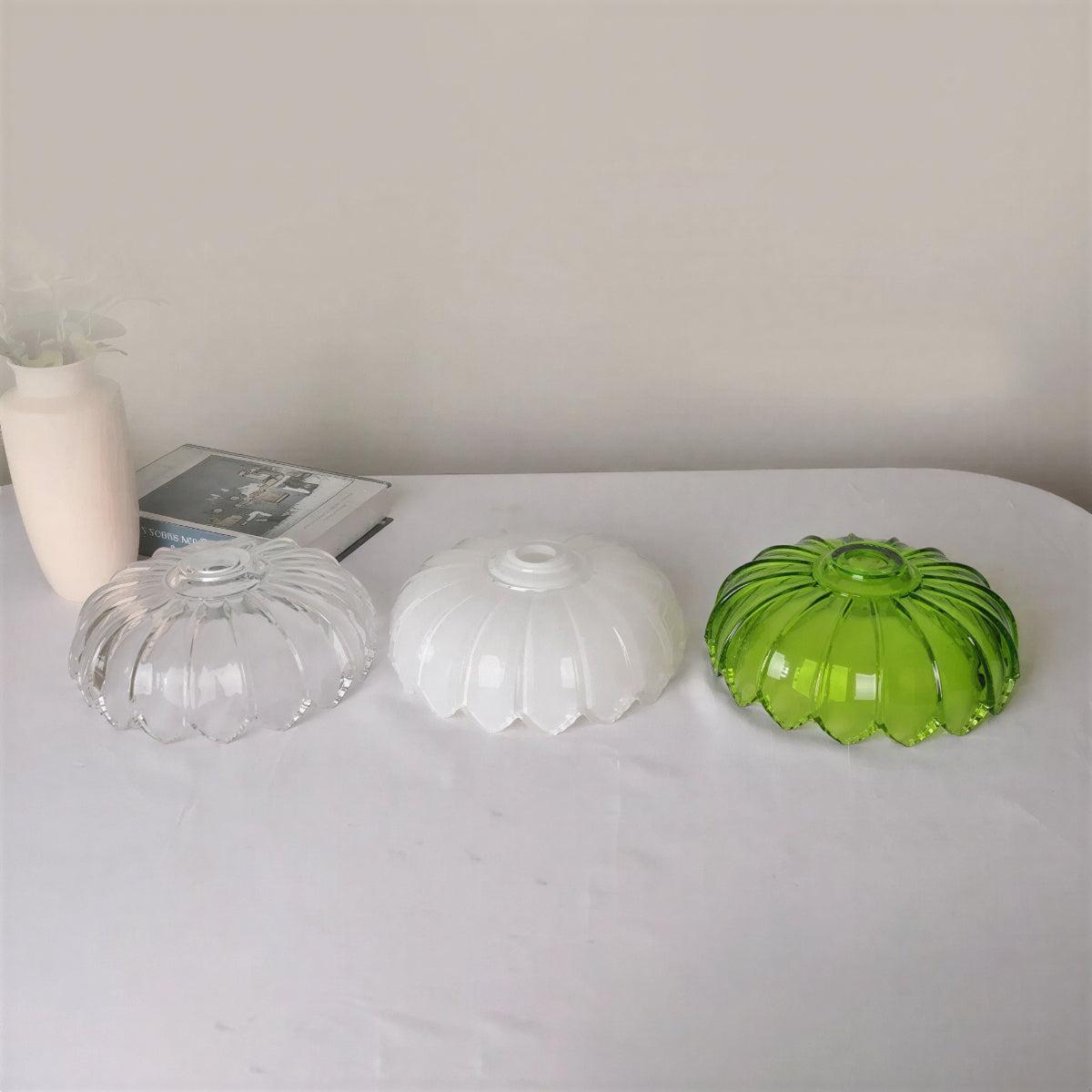 Vintage Glazed Pendant Light With Floral Shade And Soft Glow